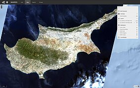 Satellitendatenprodukt: Zypern. Quelle: USGS