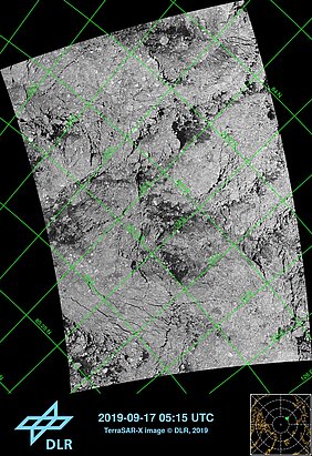 TerraSAR-X-Aufnahme der Zielregion für MOSAiC vom 17. September 2019. Quelle: DLR