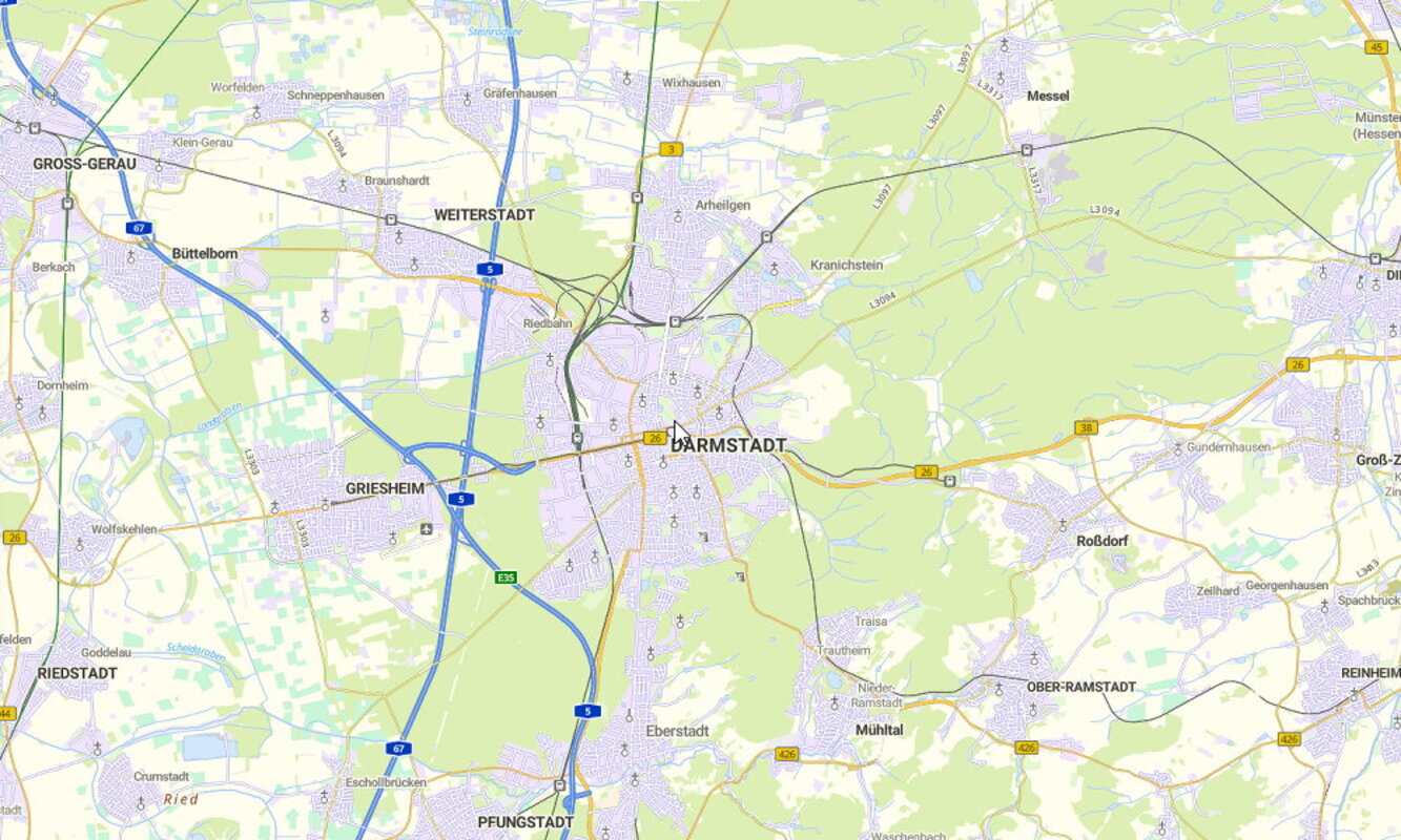 Das neue Geoportal stellt zahlreiche Geodaten kostenlos und zur freien Nutzung bereit. Quelle: Wissenschaftsstadt Darmstadt – Vermessungsamt 