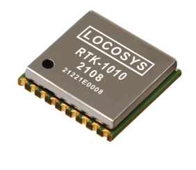 Das RTK-1010-Modul von Locosys unterstützt Real-Time-Kinematik (RTK), empfängt also GNSS-Satellitensignale sowie geodätische Daten, womit eine hochgenaue Positionierung bis zu 1 cm möglich ist. Bild: Endrich Bauelemente Vertriebs GmbH