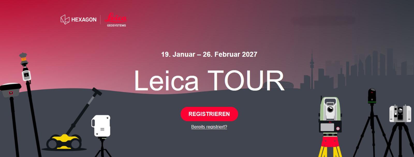 Screenshot der Leica-Tour-Startseite. ©2026 Leica Geosystems AG - Part of Hexagon