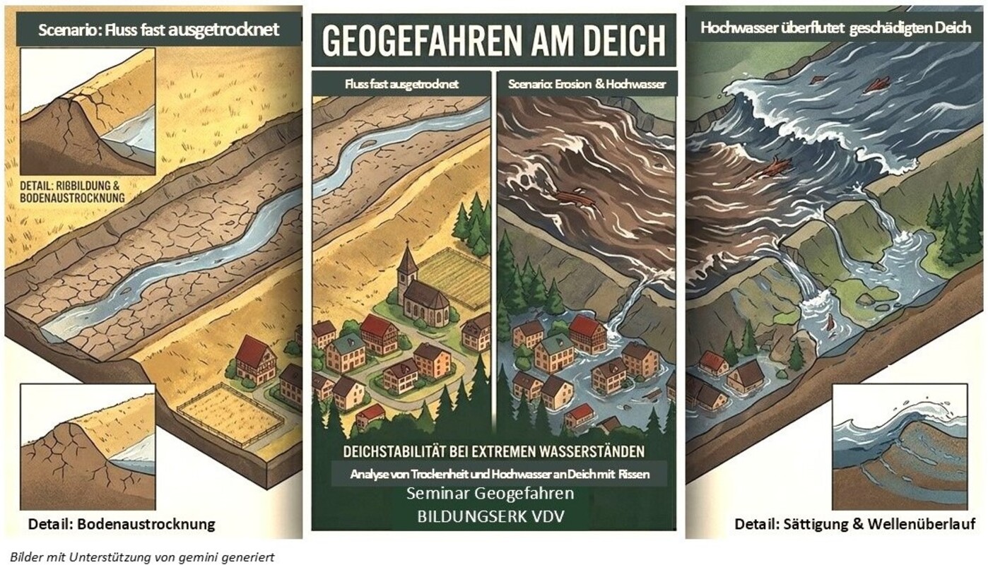 Bild: Geogefahren am Deich