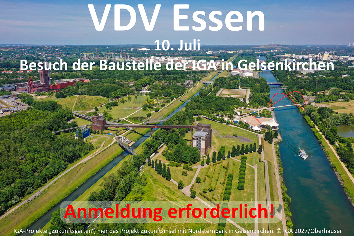 IGA-Projekte „Zukunftsgärten“, hier das Projekt Zukunftsinsel mit Nordsternpark in Gelsenkirchen. © IGA 2027/Oberhäuser 