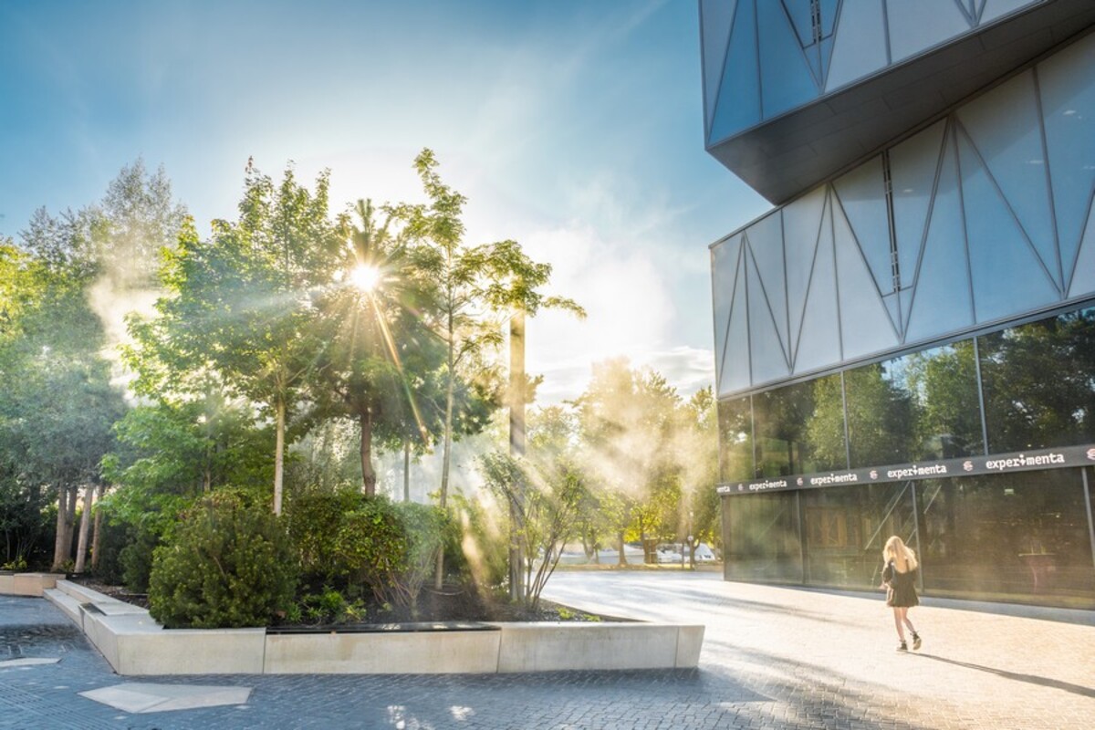 Experimenta-Platz als Stadtoase. Planung: von K GmbH und uniola AG. © von K GmbH