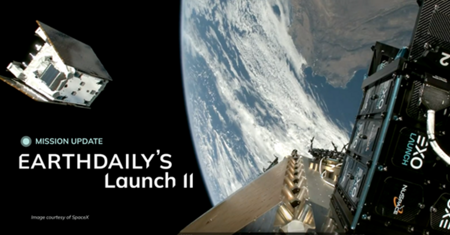 An EarthDaily satellite deploys during the May 3 CAS500-2 mission aboard a SpaceX Falcon 9 rideshare launch. Image Courtesy of SpaceX.