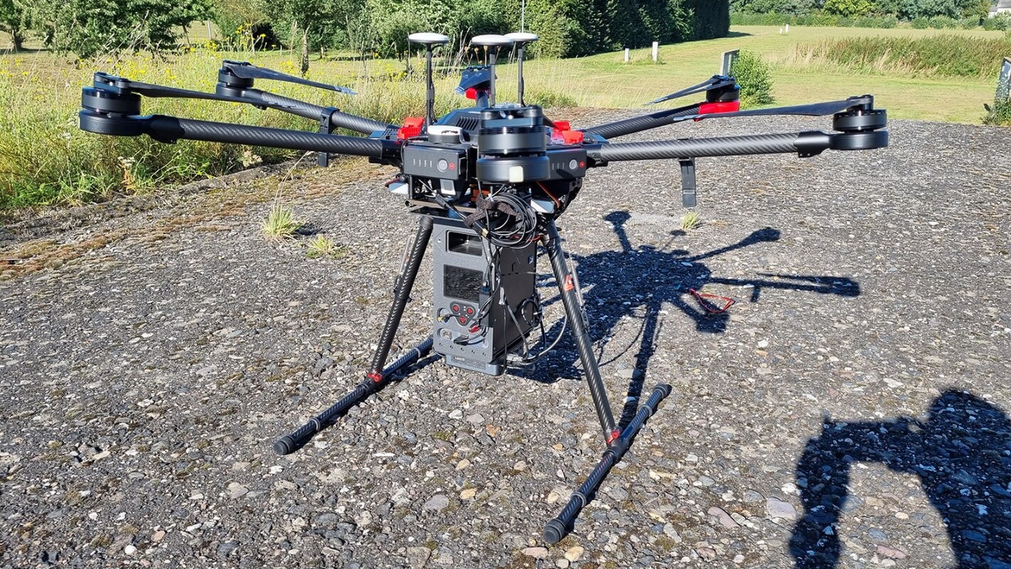 Das hochautomatisierte UAS hat neben einem Gammadetektor elektrooptische und Infrarotkameras an Bord. Bild © Fraunhofer FKIE